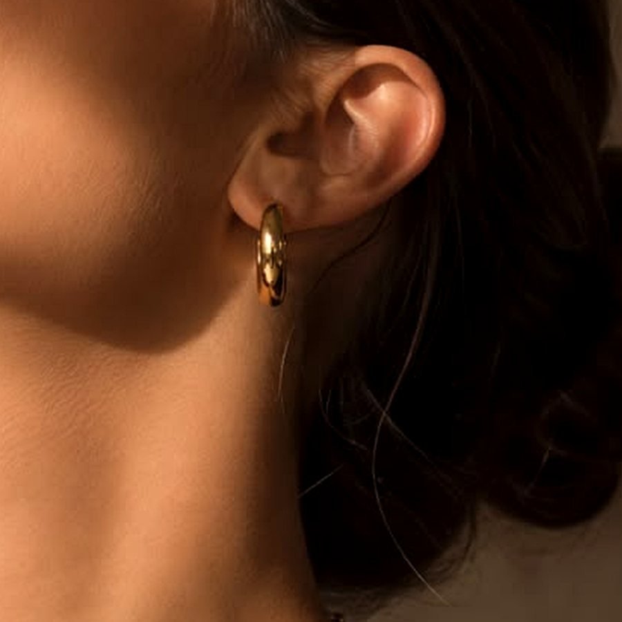 Gold earrings